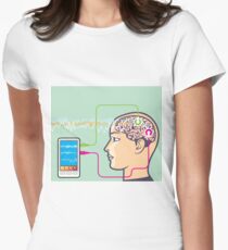 Brainwave monitor Women's Fitted T-Shirt