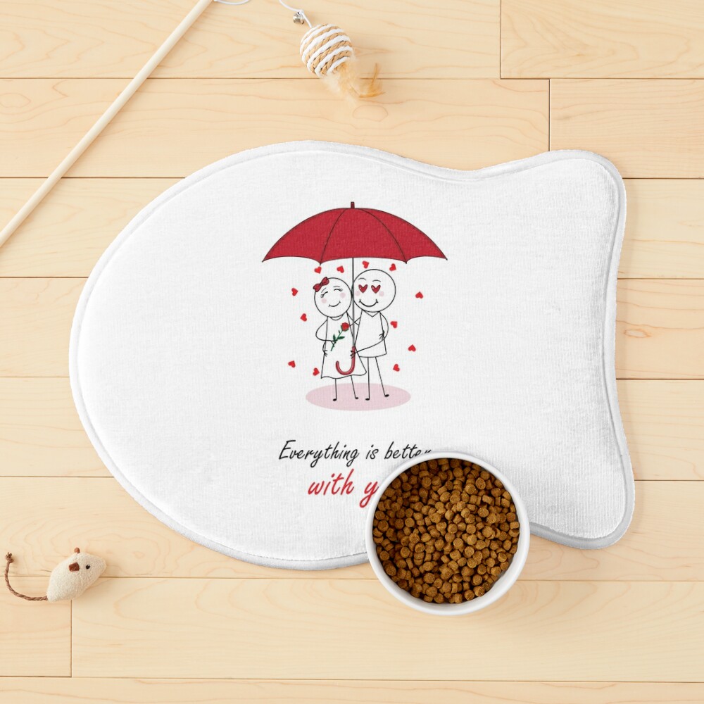 Valentines Day Romantic couple art design drawing under umbrella, boyfriend  and girlfriend, funny, heart, gift ideas for him, for her Greeting Card  for Sale by expresivedesign