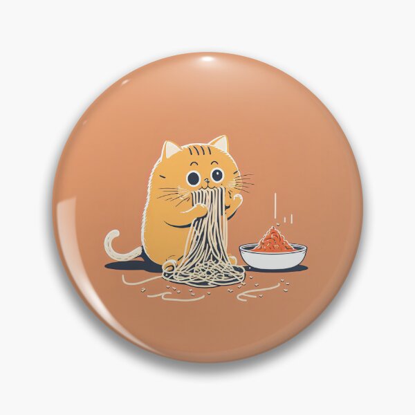 Aperçu de l'œuvre chat qui mange des spaghettis créée et vendue par Chillapy.