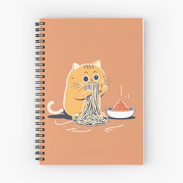 Artikelvorschau, Katze isst Spaghetti entworfen und verkauft von Chillapy.