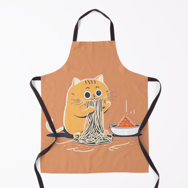 Aperçu de l'œuvre chat qui mange des spaghettis créée et vendue par Chillapy.