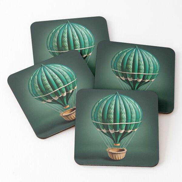 Item preview, Balloon in a Basket of Green Digital Painting designed and sold by CodeAndColors.