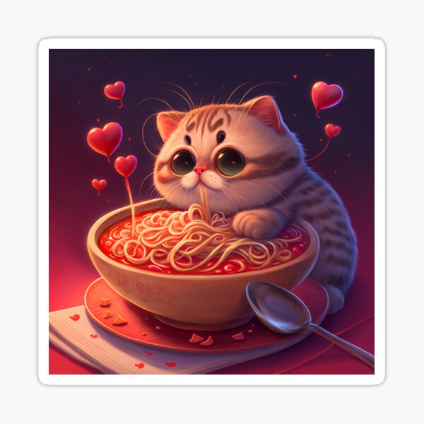 Funny Cat Eating Spaghetti Gifts & Merchandise for Sale