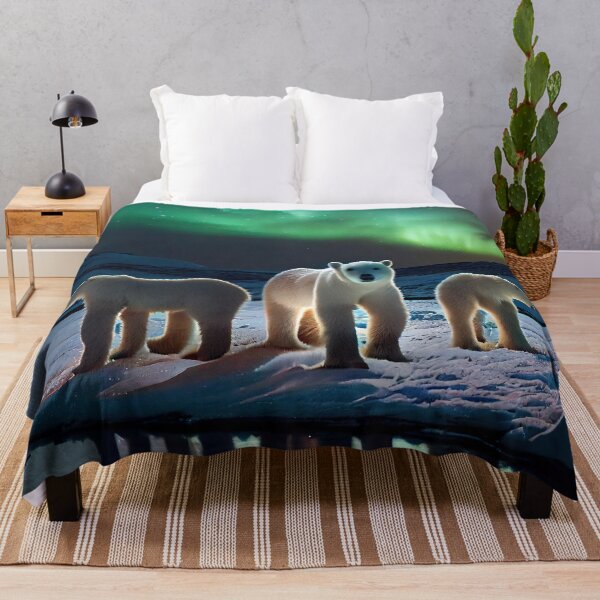 Item preview, Polar Bears - Northern Lights designed and sold by AiCollection.