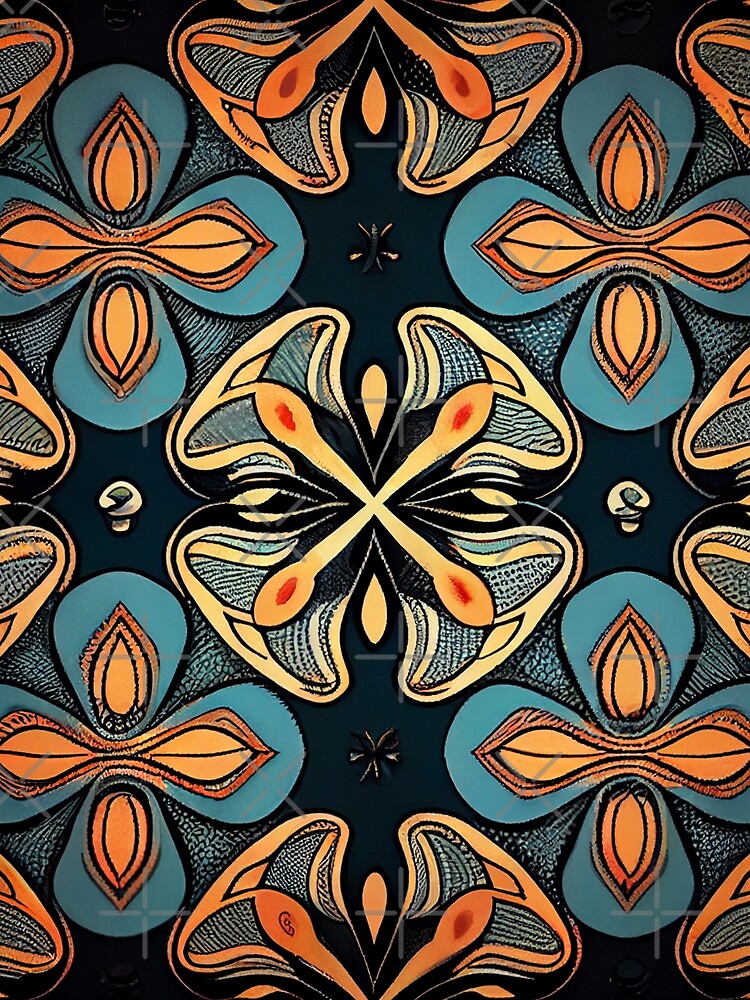 Thumbnail 3 von 3, Tuch, Cartoon Balanced Elegant Scandifornian Pattern Digital Painting designt und verkauft von CodeAndColors.