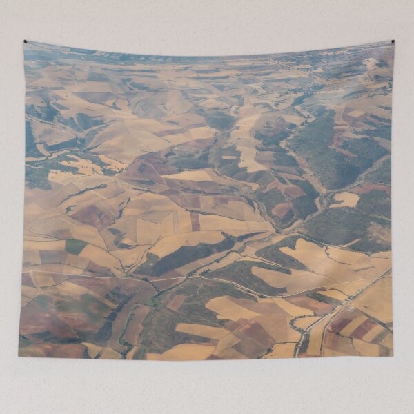 Item preview, Arable Land Carpet - Aerial Vista of Cultivated Farmland designed and sold by Georgia Mizuleva.