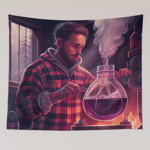 Artikelvorschau, Brewing in Flannel Digital Painting entworfen und verkauft von CodeAndColors.