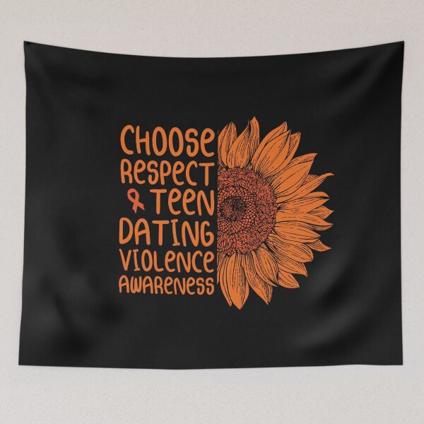 Item preview, Sunflower choose respect teen dating violence Awareness T-Shirt designed and sold by Baron-Hagen.
