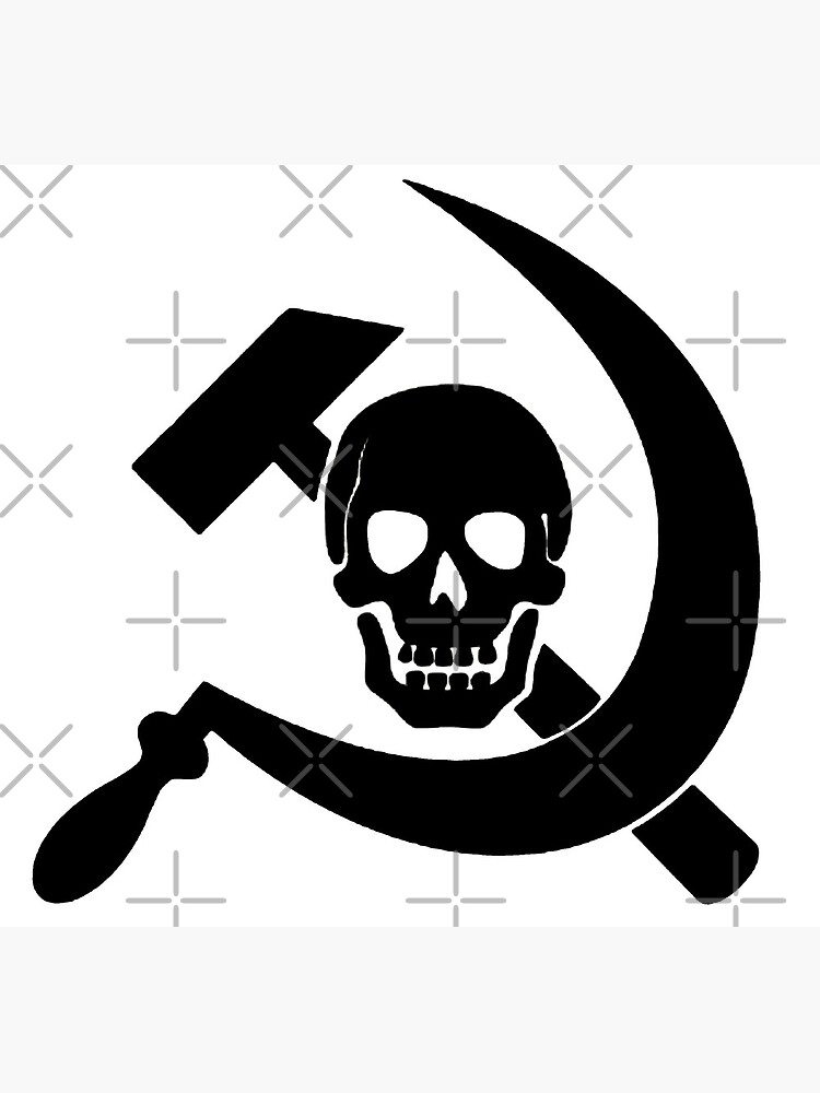 "Skull Hammer Sickle Black" Framed Art Print by dodgerock Redbubble