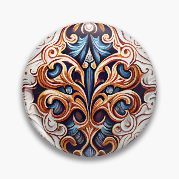 Item preview, White Impressionist Traditional Pattern Digital Painting designed and sold by CodeAndColors.