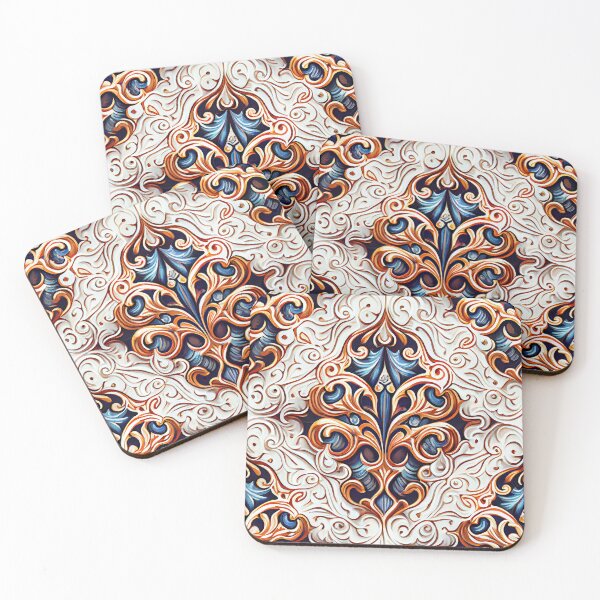 Item preview, White Impressionist Traditional Pattern Digital Painting designed and sold by CodeAndColors.
