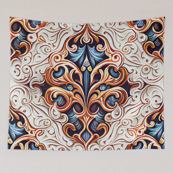 Item preview, White Impressionist Traditional Pattern Digital Painting designed and sold by CodeAndColors.