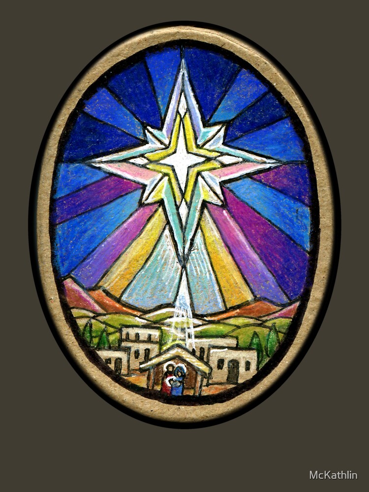 &quot;Christmas Star Over Bethlehem&quot; T-shirt by McKathlin | Redbubble