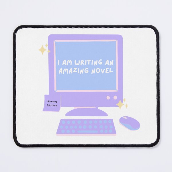 Item preview, I am writing an amazing novel. Cute affirmation design for writers. designed and sold by CreativeStrand.