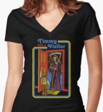 Timmy has a Visitor Fitted V-Neck T-Shirt