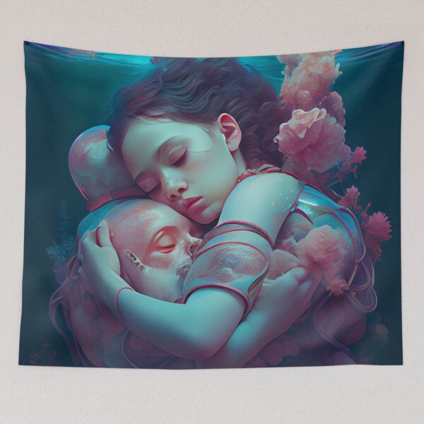 Item preview, Serene Grogginess A Hydrogen Embrace Digital Painting designed and sold by CodeAndColors.