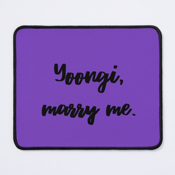 Item preview, Yoongi, marry me designed and sold by TheMerchPeddler.