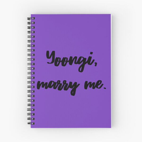Item preview, Yoongi, marry me designed and sold by TheMerchPeddler.