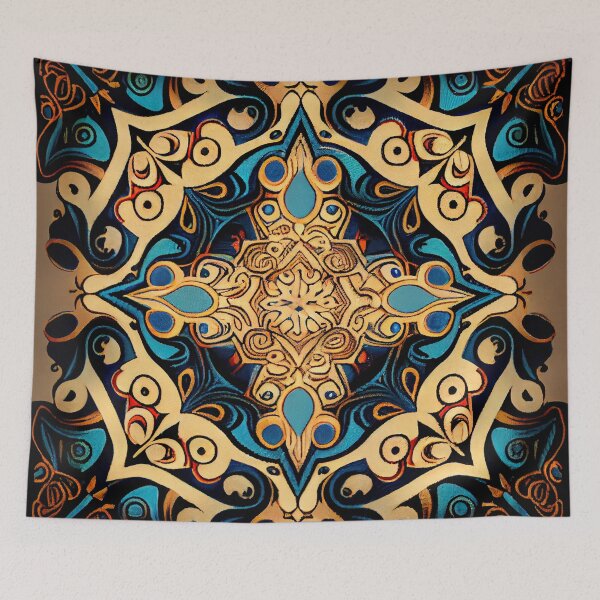 Item preview, Soft Saturated Flowing Ancient New Traditional Pattern Digital Painting designed and sold by CodeAndColors.