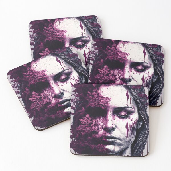 Item preview, Woman with Blood Splattered on her Face designed and sold by AiCollection.
