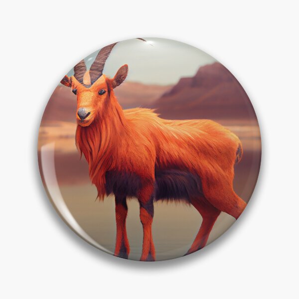 Item preview, Peculiar Orange Goat Digital Painting designed and sold by CodeAndColors.