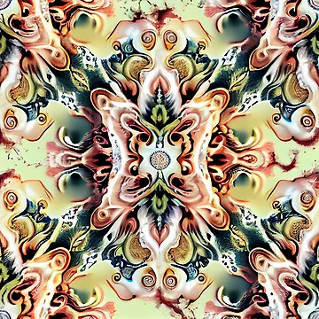 Vorschaubild zum Design Mystical Semi Abstract Organic Detailed California Chic Pattern Digital Painting von CodeAndColors