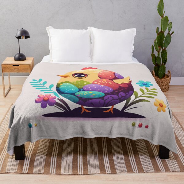 Item preview, Chick Easter Egg with Colorful Flowers - Abstract Drawing designed and sold by quick-drops.