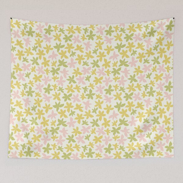 Item preview, pastel aesthetic cute florals henri matisse pattern in mustard khaki and yellow designed and sold by blomastudios.