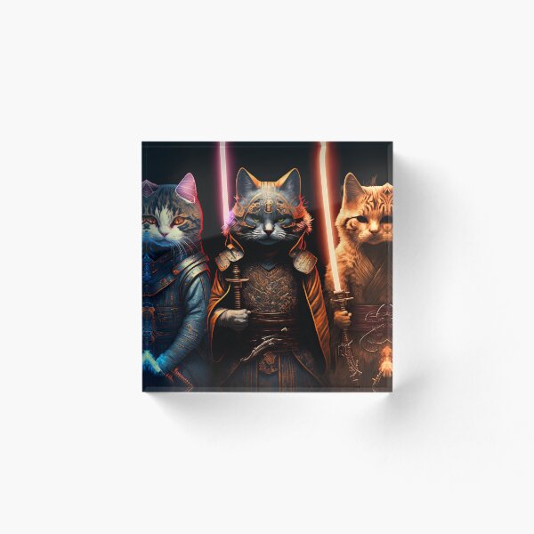 Item preview, No jodas con los gatos - Gatos con sables de luz designed and sold by AiCollection.