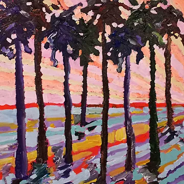 Artwork thumbnail, Sunset Palms by RudyYoder