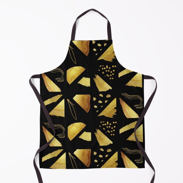 Item preview, Golden geometric triangle pattern with black background. designed and sold by CreativeStrand.