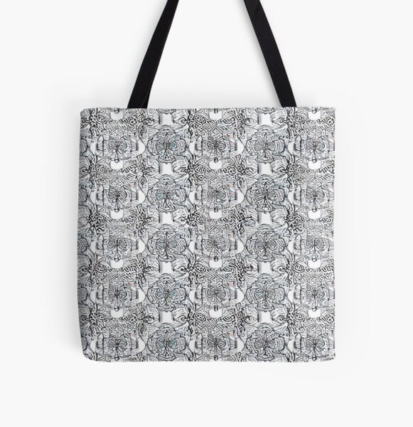 Black and white flow - pattern All Over Print Tote Bag