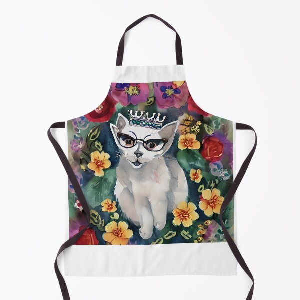Item preview, Funny Cat Between Meow and Glasses floral vintage designed and sold by BOHOVIN.
