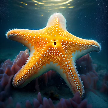 Imagen de la obra Beaming Starfish Digital Painting de CodeAndColors