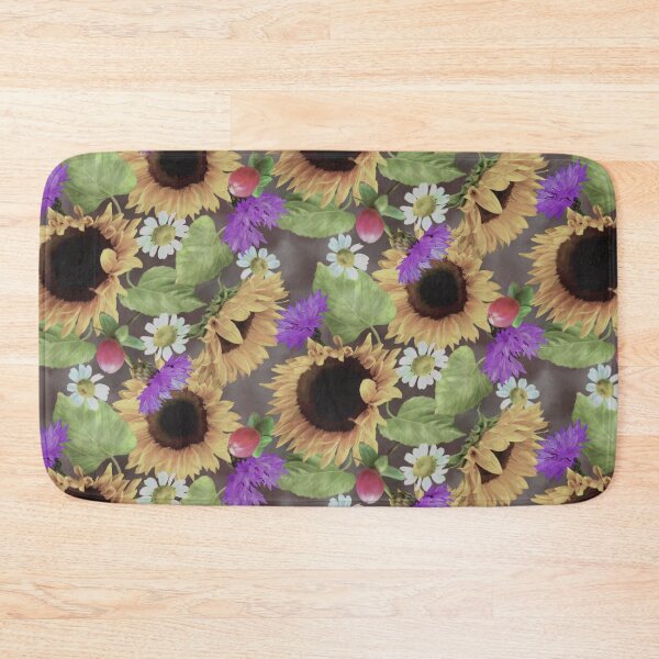 Item preview, Vintage Sunflowers Daisies Cornflowers Seamless Pattern Design  designed and sold by Tina Veenstra.