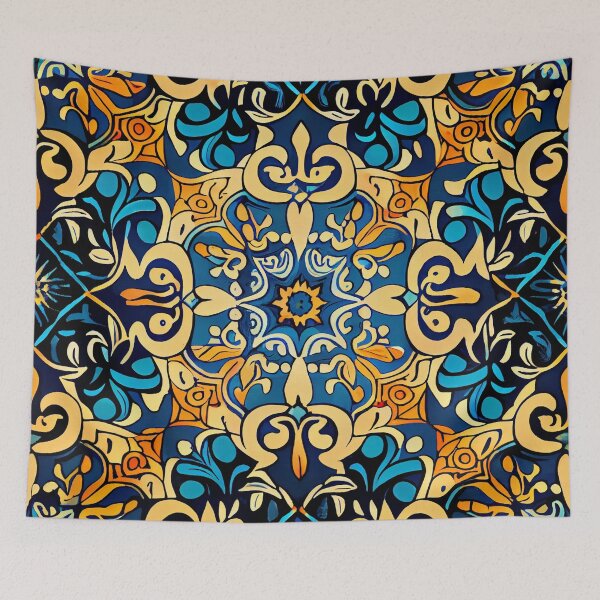 Item preview, Soft Vivid Calming New Mediterranean Pattern Digital Painting designed and sold by CodeAndColors.