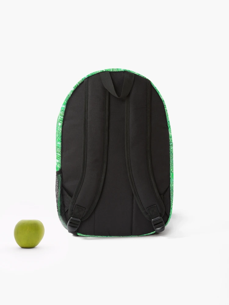 Thumbnail 2 of 3, Backpack, Neon green - pattern designed and sold by SomePatterns.