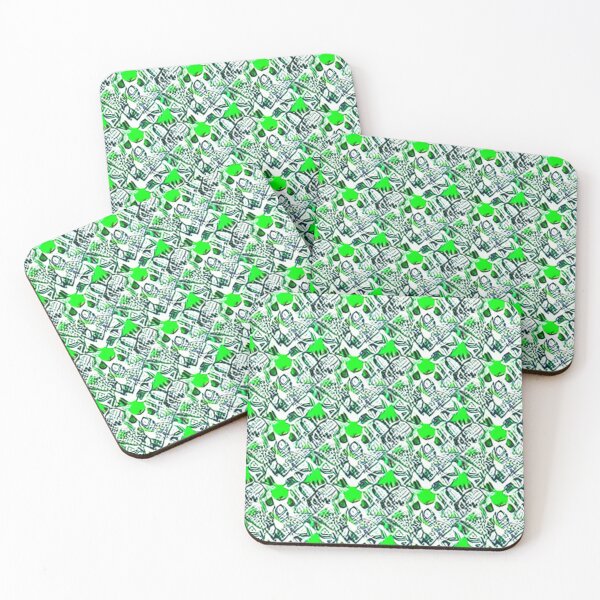 Item preview, Greens in a white day - pattern designed and sold by SomePatterns.