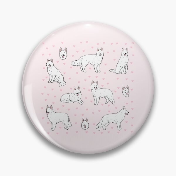 Item preview, White Swiss Shepherd Dog cute illustration pack  designed and sold by Yarafantasyart.