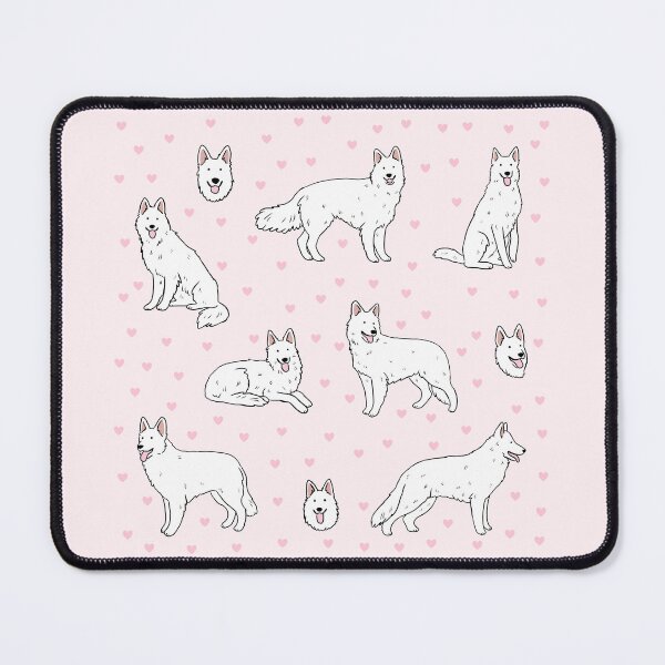 Item preview, White Swiss Shepherd Dog cute illustration pack  designed and sold by Yarafantasyart.