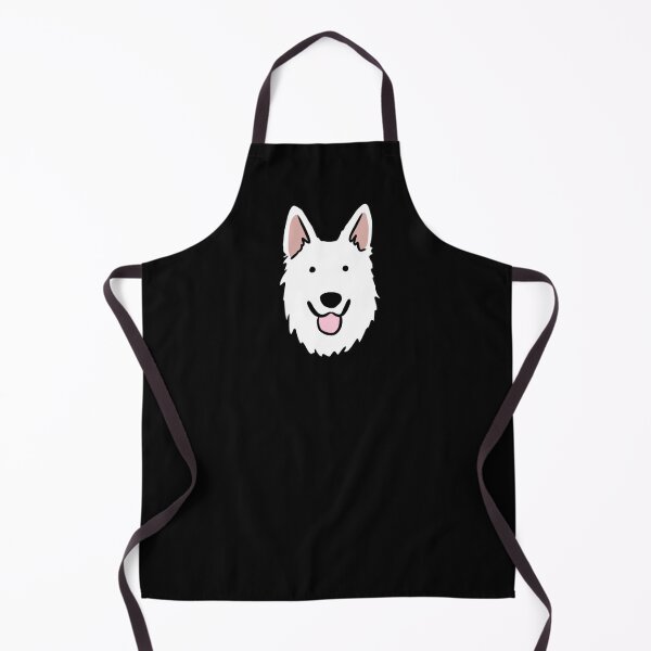 Item preview, White swiss shepherd dog face cute illustration designed and sold by Yarafantasyart.