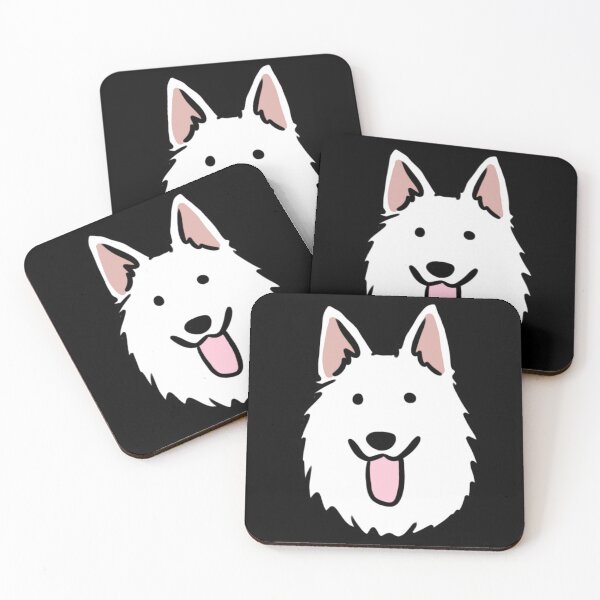 Item preview, White swiss shepherd dog face cute illustration  designed and sold by Yarafantasyart.