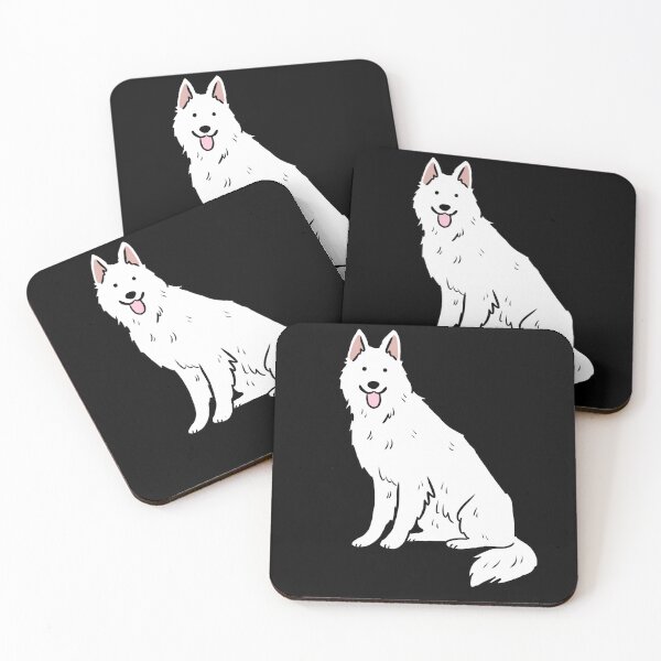 Item preview, White swiss shepherd dog cute illustration  designed and sold by Yarafantasyart.