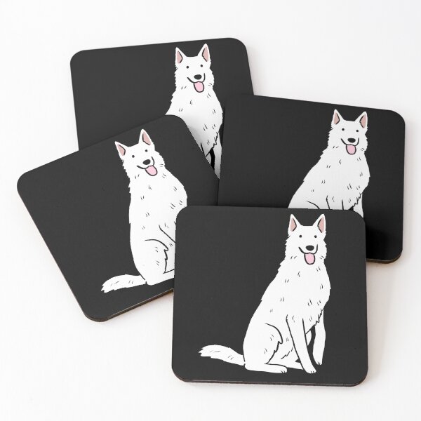 Item preview, White swiss shepherd dog cute illustration  designed and sold by Yarafantasyart.