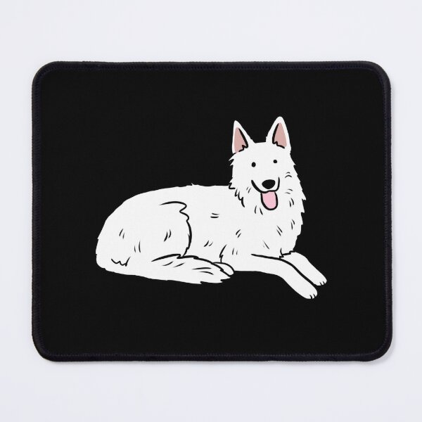 Item preview, White swiss shepherd dog cute illustration  designed and sold by Yarafantasyart.