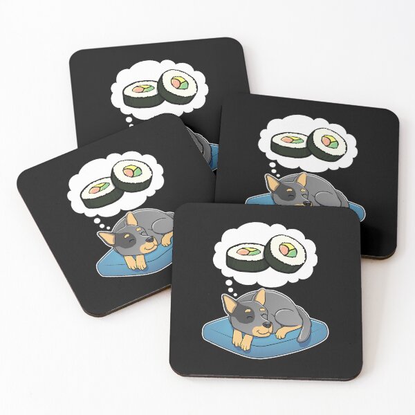 Item preview, Australian Cattle Dog dreaming about Sushi designed and sold by DoggieDelights.