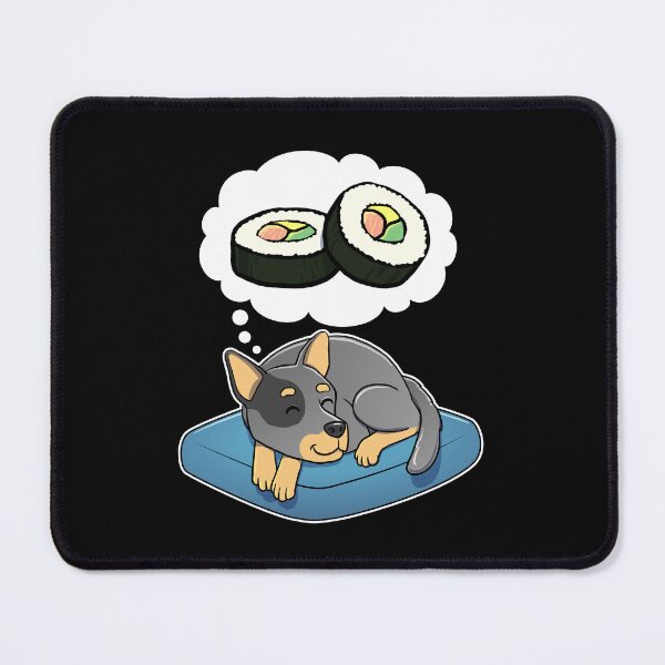 Item preview, Australian Cattle Dog dreaming about Sushi designed and sold by DoggieDelights.