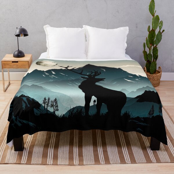 Item preview, Deer in Stunning Mountainous Locations! wild nature lovers, climbers, mountaineering, nature colorful, blue, and green nature lovers designed and sold by Collagedream.