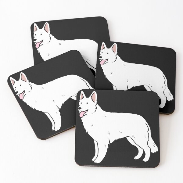 Item preview, White swiss shepherd dog cute illustration  designed and sold by Yarafantasyart.