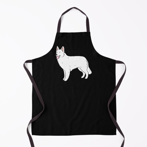 Item preview, White swiss shepherd dog cute illustration designed and sold by Yarafantasyart.